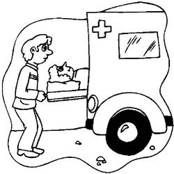 Malvorlage: Krankenwagen (Transport) #136757 - Kostenlose Malvorlagen zum Ausdrucken