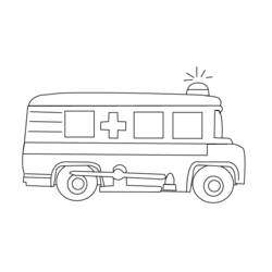 Malvorlage: Krankenwagen (Transport) #136771 - Kostenlose Malvorlagen zum Ausdrucken