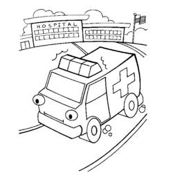 Malvorlage: Krankenwagen (Transport) #136836 - Kostenlose Malvorlagen zum Ausdrucken