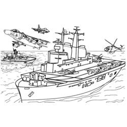 Zeichnungen zum Ausmalen: Kriegsschiff - Kostenlose Malvorlagen zum Ausdrucken