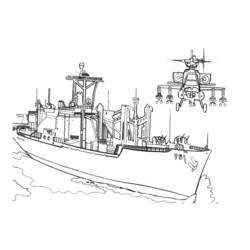 Malvorlage: Kriegsschiff (Transport) #138516 - Kostenlose Malvorlagen zum Ausdrucken