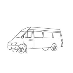 Malvorlage: Lieferwagen (Transport) #145265 - Kostenlose Malvorlagen zum Ausdrucken