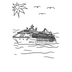 Malvorlage: Liner / Kreuzfahrtschiff (Transport) #140870 - Kostenlose Malvorlagen zum Ausdrucken