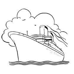 Malvorlage: Liner / Kreuzfahrtschiff (Transport) #140890 - Kostenlose Malvorlagen zum Ausdrucken