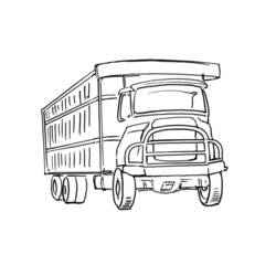 Malvorlage: LKW (Transport) #135655 - Kostenlose Malvorlagen zum Ausdrucken