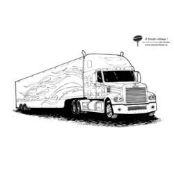 Zeichnungen zum Ausmalen: LKW - Kostenlose Malvorlagen zum Ausdrucken