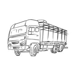 Malvorlage: LKW (Transport) #135755 - Kostenlose Malvorlagen zum Ausdrucken