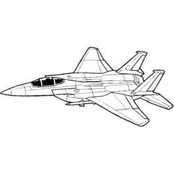 Zeichnungen zum Ausmalen: Militärflugzeug - Kostenlose Malvorlagen zum Ausdrucken