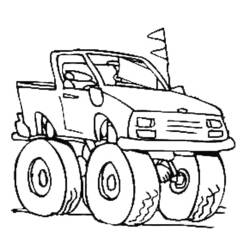Malvorlage: Monster Truck (Transport) #141319 - Kostenlose Malvorlagen zum Ausdrucken