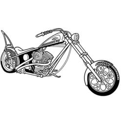 Malvorlage: Motorrad (Transport) #136290 - Kostenlose Malvorlagen zum Ausdrucken