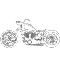 Malvorlage: Motorrad (Transport) #136302 - Kostenlose Malvorlagen zum Ausdrucken