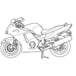 Malvorlage: Motorrad (Transport) #136309 - Kostenlose Malvorlagen zum Ausdrucken
