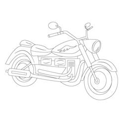 Malvorlage: Motorrad (Transport) #136333 - Kostenlose Malvorlagen zum Ausdrucken