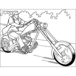 Malvorlage: Motorrad (Transport) #136345 - Kostenlose Malvorlagen zum Ausdrucken
