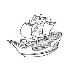 Malvorlage: Piratenschiff (Transport) #138211 - Kostenlose Malvorlagen zum Ausdrucken