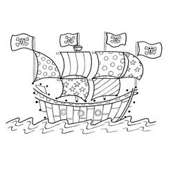 Malvorlage: Piratenschiff (Transport) #138215 - Kostenlose Malvorlagen zum Ausdrucken