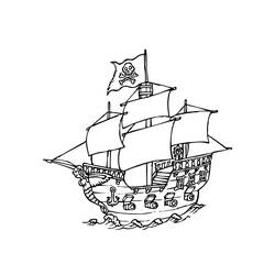 Malvorlage: Piratenschiff (Transport) #138247 - Kostenlose Malvorlagen zum Ausdrucken