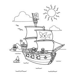 Malvorlage: Piratenschiff (Transport) #138303 - Kostenlose Malvorlagen zum Ausdrucken