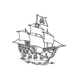 Malvorlage: Piratenschiff (Transport) #138349 - Kostenlose Malvorlagen zum Ausdrucken