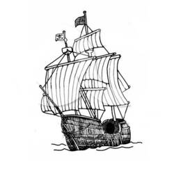 Malvorlage: Piratenschiff (Transport) #138404 - Kostenlose Malvorlagen zum Ausdrucken