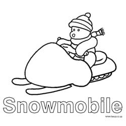 Malvorlage: Schneemobil / Skidoo (Transport) #139759 - Kostenlose Malvorlagen zum Ausdrucken