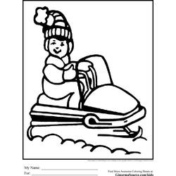 Malvorlage: Schneemobil / Skidoo (Transport) #139763 - Kostenlose Malvorlagen zum Ausdrucken