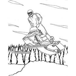 Zeichnungen zum Ausmalen: Schneemobil / Skidoo - Kostenlose Malvorlagen zum Ausdrucken