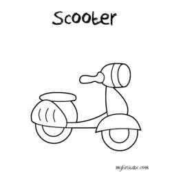 Malvorlage: Scooter (Transport) #139543 - Kostenlose Malvorlagen zum Ausdrucken
