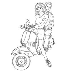 Malvorlage: Scooter (Transport) #139557 - Kostenlose Malvorlagen zum Ausdrucken
