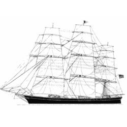 Malvorlage: Segelschiff (Transport) #143575 - Kostenlose Malvorlagen zum Ausdrucken