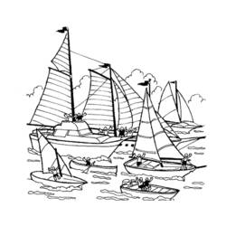 Malvorlage: Segelschiff (Transport) #143593 - Kostenlose Malvorlagen zum Ausdrucken