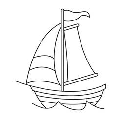 Zeichnungen zum Ausmalen: Segelschiff - Kostenlose Malvorlagen zum Ausdrucken