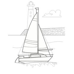 Malvorlage: Segelschiff (Transport) #143603 - Kostenlose Malvorlagen zum Ausdrucken