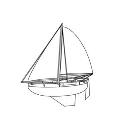 Malvorlage: Segelschiff (Transport) #143613 - Kostenlose Malvorlagen zum Ausdrucken