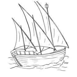 Malvorlage: Segelschiff (Transport) #143634 - Kostenlose Malvorlagen zum Ausdrucken