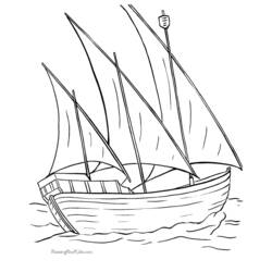 Malvorlage: Segelschiff (Transport) #143735 - Kostenlose Malvorlagen zum Ausdrucken