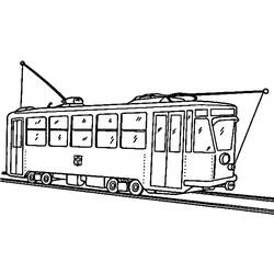 Zeichnungen zum Ausmalen: Straßenbahn - Kostenlose Malvorlagen zum Ausdrucken