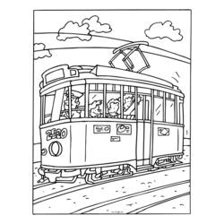 Malvorlage: Straßenbahn (Transport) #145592 - Kostenlose Malvorlagen zum Ausdrucken