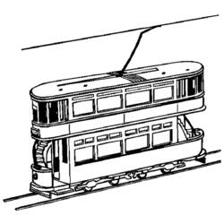 Malvorlage: Straßenbahn (Transport) #145598 - Kostenlose Malvorlagen zum Ausdrucken