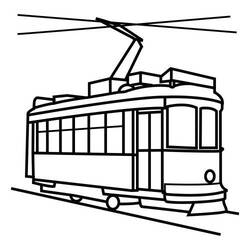 Malvorlage: Straßenbahn (Transport) #145802 - Kostenlose Malvorlagen zum Ausdrucken