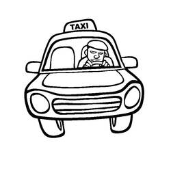Malvorlage: Taxi (Transport) #137189 - Kostenlose Malvorlagen zum Ausdrucken