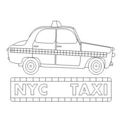 Malvorlage: Taxi (Transport) #137201 - Kostenlose Malvorlagen zum Ausdrucken