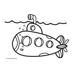 Zeichnungen zum Ausmalen: U-Boot - Kostenlose Malvorlagen zum Ausdrucken