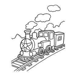 Malvorlage: Zug / Lokomotive (Transport) #135047 - Kostenlose Malvorlagen zum Ausdrucken
