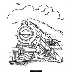 Malvorlage: Zug / Lokomotive (Transport) #135051 - Kostenlose Malvorlagen zum Ausdrucken