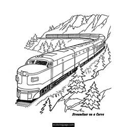 Malvorlage: Zug / Lokomotive (Transport) #135052 - Kostenlose Malvorlagen zum Ausdrucken