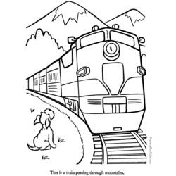 Malvorlage: Zug / Lokomotive (Transport) #135055 - Kostenlose Malvorlagen zum Ausdrucken