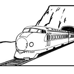 Malvorlage: Zug / Lokomotive (Transport) #135065 - Kostenlose Malvorlagen zum Ausdrucken