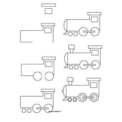 Malvorlage: Zug / Lokomotive (Transport) #135079 - Kostenlose Malvorlagen zum Ausdrucken