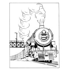 Malvorlage: Zug / Lokomotive (Transport) #135088 - Kostenlose Malvorlagen zum Ausdrucken